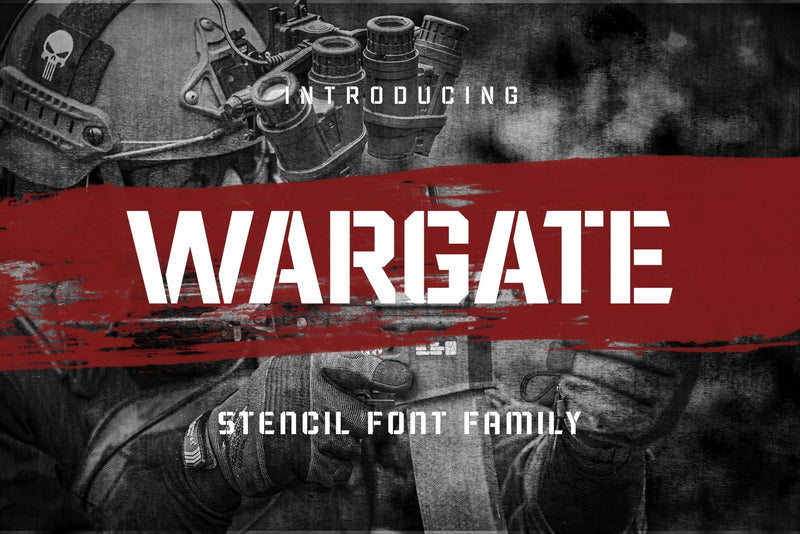 Wargate - Stencil Family Font Arterfak Project 