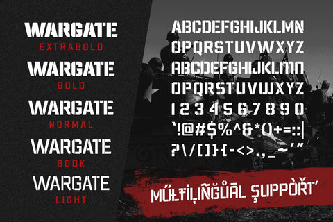 Wargate - Stencil Family Font Arterfak Project 