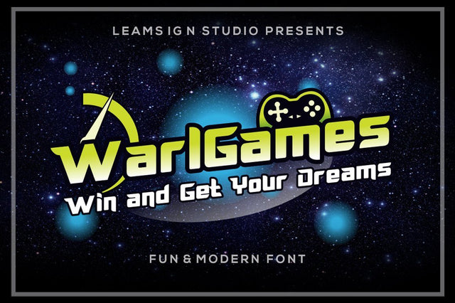 Warlgames font Font Leamsign Studio