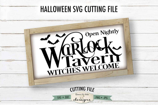 Warlock Tavern Witches Welcome SVG | Halloween SVG Cut File SVG Ewe-N-Me Designs 