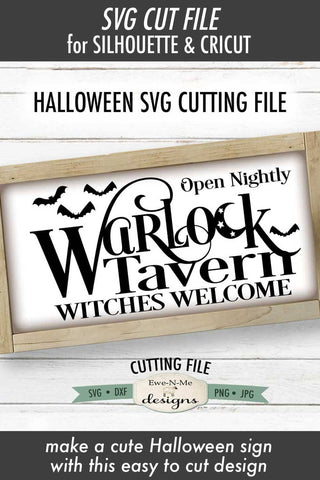 Warlock Tavern Witches Welcome SVG | Halloween SVG Cut File SVG Ewe-N-Me Designs 