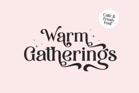 Warm Gatherings (Swash Font, Wedding Font, Logo Font) Font Jupiter Studio Fonts 