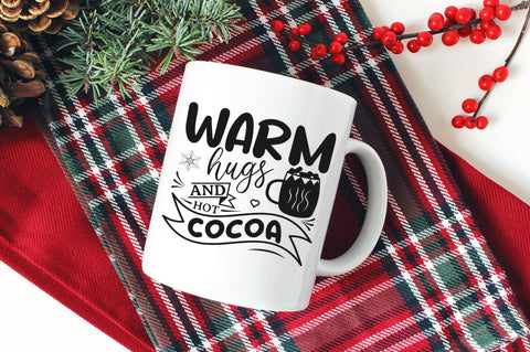 Warm Hugs And Hot Cocoa SVG Design SVG futivesvg 