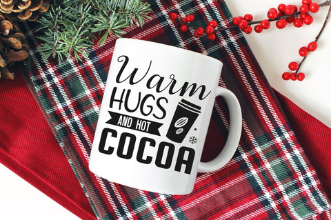 Warm Hugs And Hot Cocoa, Winter SVG Design SVG futivesvg 