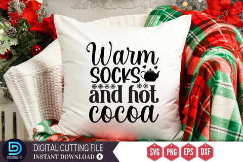 Warm socks and hot cocoa SVG, Warm socks and hot cocoa SVG DESIGNISTIC 