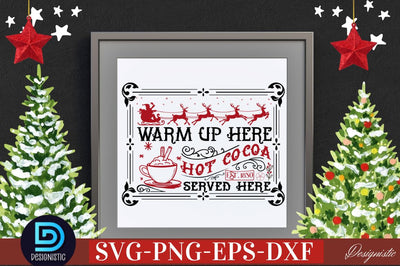 Warm up here hot cocoa est. 1850 SVG SVG DESIGNISTIC 