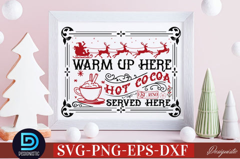 Warm up here hot cocoa est. 1850 SVG SVG DESIGNISTIC 