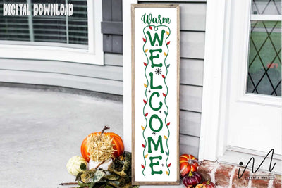 warm welcome sign, welcome porch sign svg, snow season svg, snow sign svg, winter porch svg, Christmas home decor, winter porch sign SVG Isabella Machell 