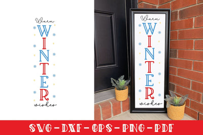 Warm Winter Wishes - Christmas Porch Sign SVG SVG CraftLabSVG 