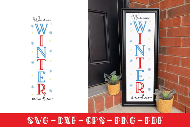 Warm Winter Wishes - Christmas Porch Sign SVG SVG CraftLabSVG 