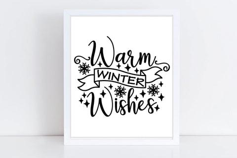 Warm Winter Wishes| Christmas SVG Cutting Files. SVG CosmosFineArt 