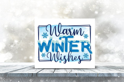 Warm Winter Wishes PNG Sublimation Sublimation CraftLabSVG 