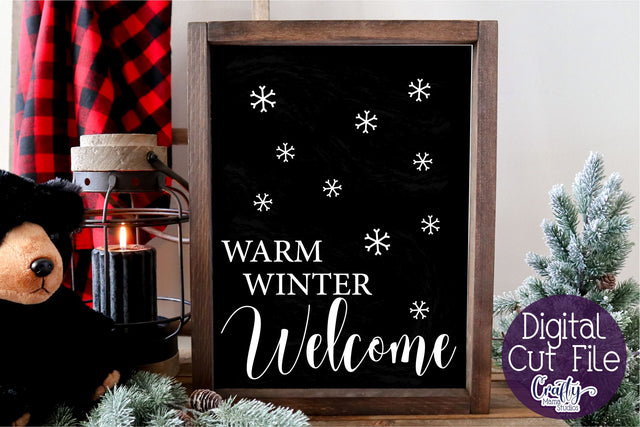 Warm Winter Wishes Svg, Christmas Farmhouse Cut File SVG Crafty Mama Studios 