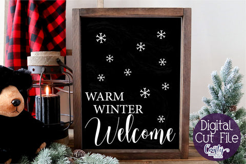 Warm Winter Wishes Svg, Christmas Farmhouse Cut File SVG Crafty Mama Studios 