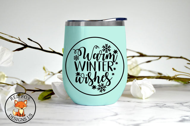 Warm Winter Wishes SVG | Christmas SVG Files | SVG PNG DXF SVG RedFoxDesignsUS 