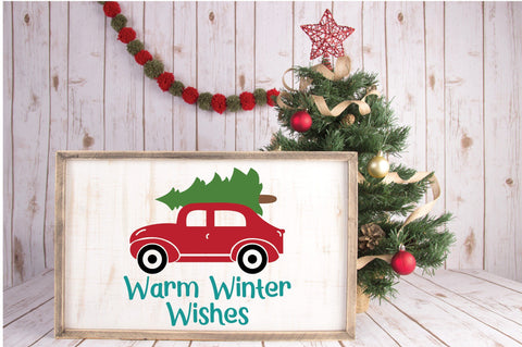 Warm Winter Wishes SVG Cut File - Christmas SVG SVG Old Market 