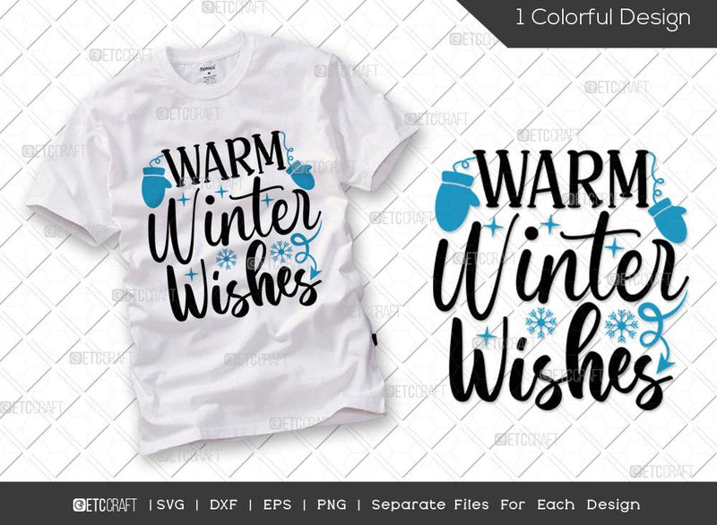 Warm Winter Wishes SVG Cut File | Winter Svg | Snowflakes Svg | Winter Season Svg | Holiday Svg | Christmas Svg | Winter Quote Svg SVG ETC Craft 