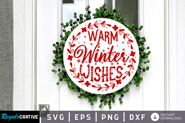 Winter Wonder Lane Warm Winter Wishes White & Charcoal Wreath 2