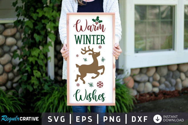 Warm winter wishes SVG Design SVG Regulrcrative 