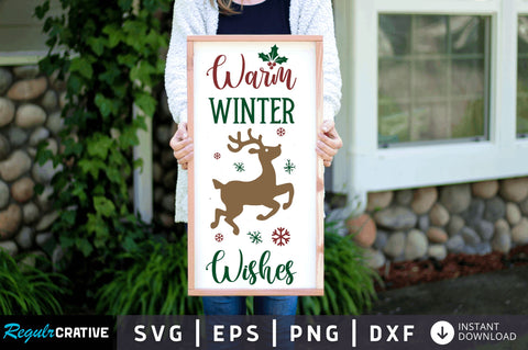 Warm winter wishes SVG Design SVG Regulrcrative 