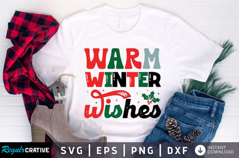 Warm winter wishes SVG Design SVG Regulrcrative 