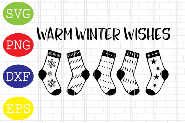 Warm Winter Wishes Svg, Merry Christmas Svg, Santa Svg, Christmas Holiday Svg, Png, Eps, Dxf Files SVG DigitalSvgFiles 