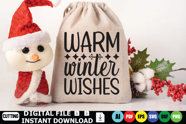 Warm Winter Wishes SVG Shahin alam 