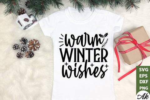 Warm winter wishes svg SVG akazaddesign 