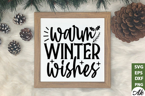 Warm winter wishes svg SVG akazaddesign 