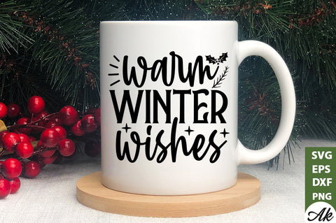 Warm winter wishes svg SVG akazaddesign 
