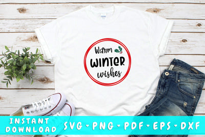 Warm Winter Wishes SVG SVG HappyDesignStudio 