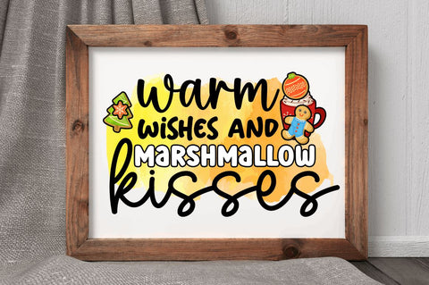 Warm wishes and marshmallow kisses Sublimation PNG, Coffee & Christmas Cheer Sublimation Design Sublimation Regulrcrative 