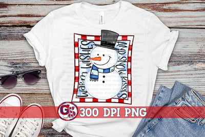 Warm Wishes and Snow Kisses PNG for Sublimation Sublimation Greedy Stitches 