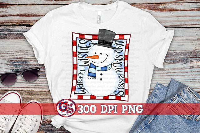Warm Wishes and Snow Kisses PNG for Sublimation Sublimation Greedy Stitches 