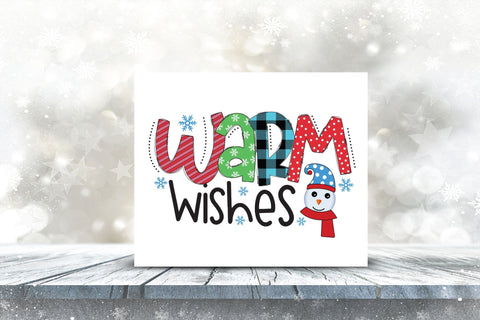 Warm Wishes | Snowman Sublimation Design Sublimation CraftLabSVG 