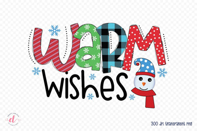 Warm Wishes | Snowman Sublimation Design Sublimation CraftLabSVG 