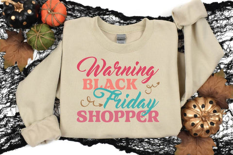 Warning Black Friday Shopper SVG Shahin alam 
