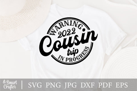 Warning Cousin Trip In Progress svg, Family trip svg, Family vacation svg, cruise svg, travel svg, Printable svg, Cricut & Silhouette files SVG Fauz 