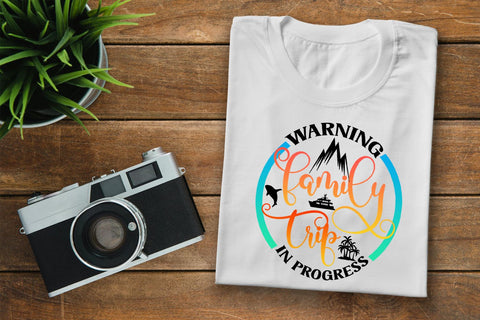 Warning Family Trip in Progress Sublimation Design Sublimation Happy Printables Club 