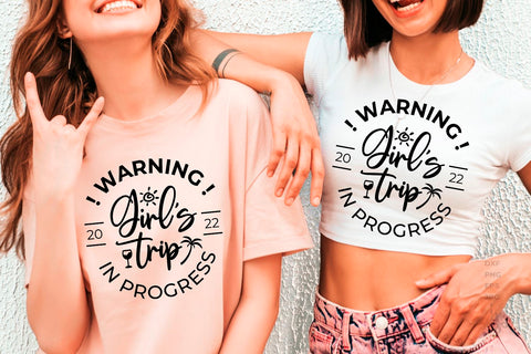 Warning girls trip in progress svg, Girls trip svg SVG KMarinaDesign 