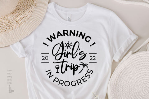 Warning girls trip in progress svg, Girls trip svg SVG KMarinaDesign 