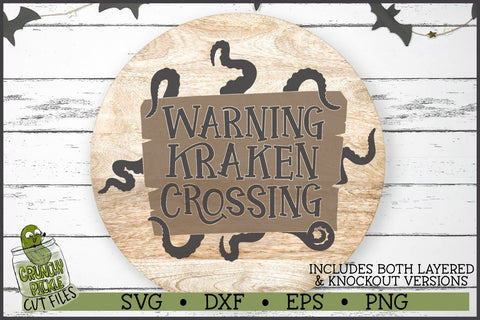 Warning Kraken Crossing Pirate SVG File SVG Crunchy Pickle 