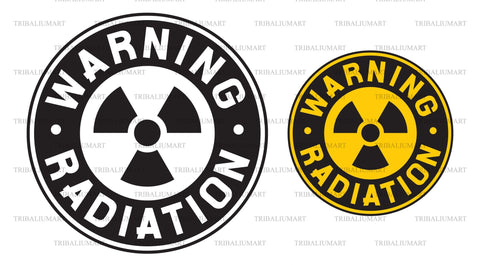 Warning radiation sign SVG TribaliumArtSF 