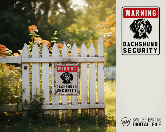 Warning sign Dachshund smooth SVG file SVG Boertiek 