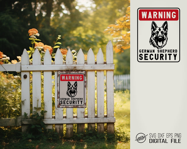 Warning sign German Shepherd SVG Boertiek 
