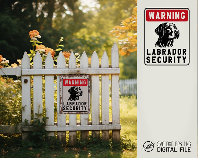 Warning sign Labrador SVG file SVG Boertiek 