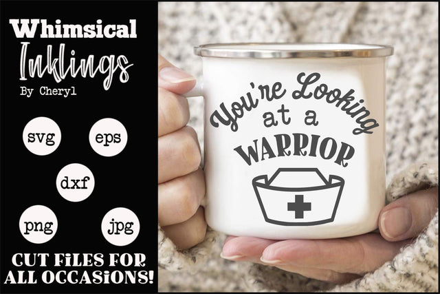 Warrior-Nurse SVG Whimsical Inklings 