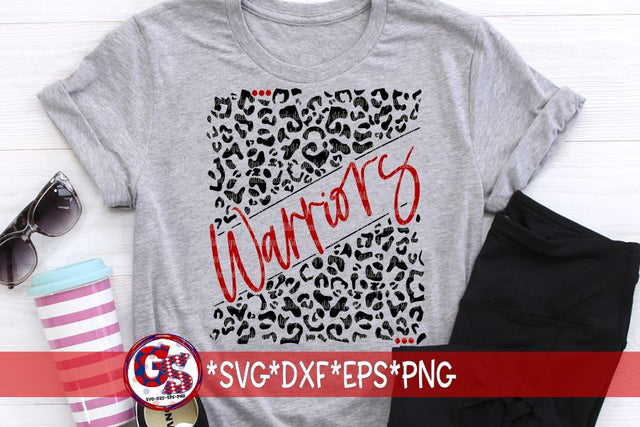 Warriors Leopard SVG DXF EPS PNG SVG Greedy Stitches 