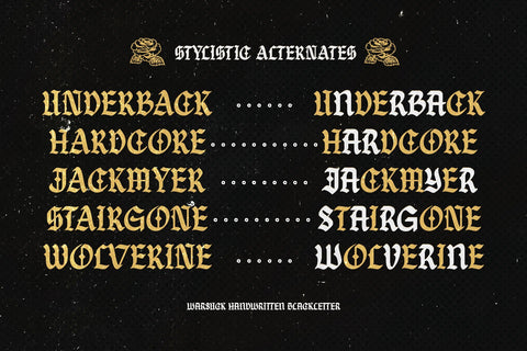 Warsuck - Hand Drawn Blackletter Font Arterfak Project 