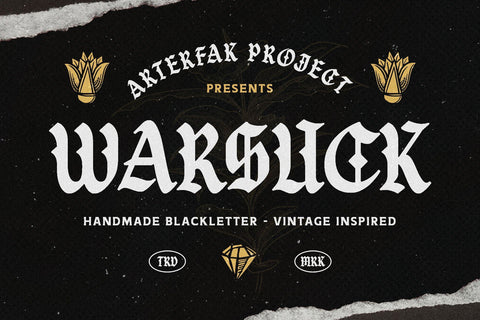 Warsuck - Hand Drawn Blackletter Font Arterfak Project 
